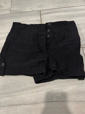 Have Black High-Waist Button-Front Shorts